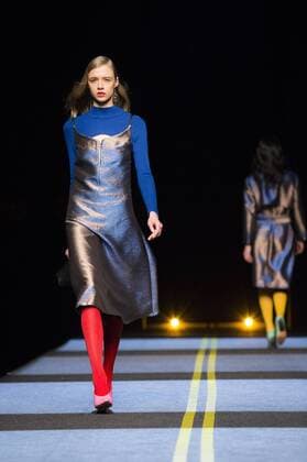 Model bei der Moises Nieto Fashion Show auf der Mercedes-Benz Fashion Week Madrid Autumn Winter 2017. Madrid, 18.02.2017 Moises Nieto Model  Foto:xDyDxFotografosx xFuturexImage