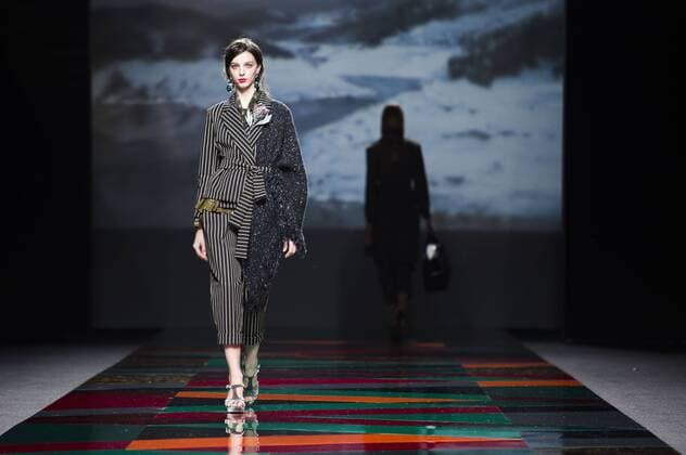 Model bei der Ailanto Fashion Show auf der Mercedes-Benz Fashion Week Madrid Autumn Winter 2017. Madrid, 19.02.2017 Ailanto Model  Foto:xDyDxFotografosx xFuturexImage