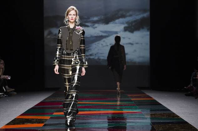 Model bei der Ailanto Fashion Show auf der Mercedes-Benz Fashion Week Madrid Autumn Winter 2017. Madrid, 19.02.2017 Ailanto Model  Foto:xDyDxFotografosx xFuturexImage