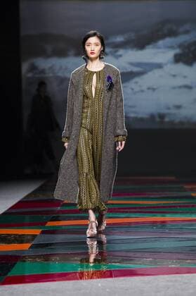 Model bei der Ailanto Fashion Show auf der Mercedes-Benz Fashion Week Madrid Autumn Winter 2017. Madrid, 19.02.2017 Ailanto Model  Foto:xDyDxFotografosx xFuturexImage