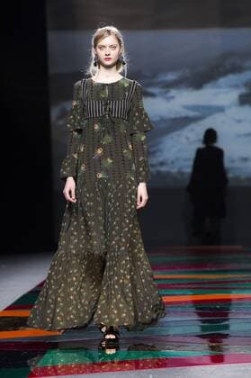 Model bei der Ailanto Fashion Show auf der Mercedes-Benz Fashion Week Madrid Autumn Winter 2017. Madrid, 19.02.2017 Ailanto Model  Foto:xDyDxFotografosx xFuturexImage