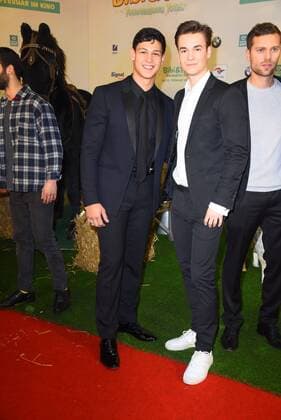 Emilio Sakraya Moutaoukkil, Louis Held Weltpremiere des Kinofilms Bibi & Tina - Tohuwabohu Total (Bibi und Tina 4) im Kino in der Kulturbrauerei in Berlin am 19.02.2017