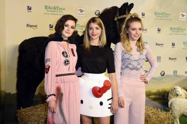 Lea van Acken, Lisa Marie Koroll und Lina Larissa Strahl bei der Premiere des Kinofilms Bibi & Tina - Tohuwabohu Total im Cinestar Kulturbrauerei. Berlin, 19.02.2017 Foto:xF.xKernx xFuturexImage