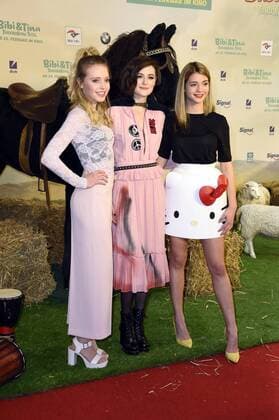 Lina Larissa Strahl, Lea van Acken und Lisa-Marie Koroll bei der Premiere des Kinofilms Bibi & Tina - Tohuwabohu Total im Cinestar Kulturbrauerei. Berlin, 19.02.2017 Foto:xF.xKernx xFuturexImage