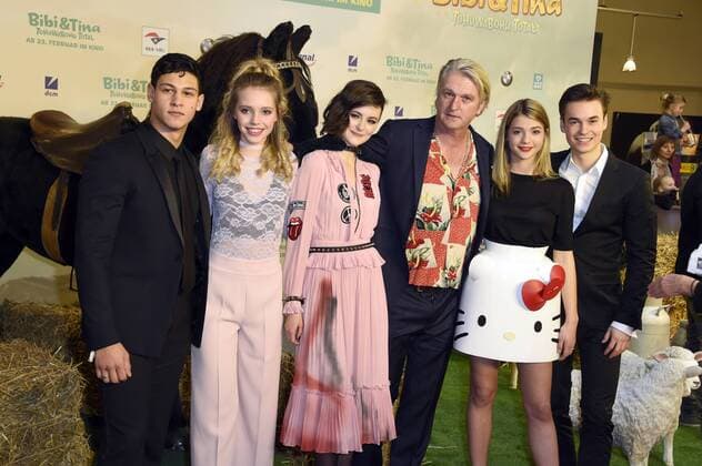 Emilio Sakraya, Lina Larissa Strahl, Lea van Acken, Detlev Buck, Lisa-Marie Koroll und Louis Held bei der Premiere des Kinofilms Bibi & Tina - Tohuwabohu Total im Cinestar Kulturbrauerei. Berlin, 19.02.2017 Foto:xF.xKernx xFuturexImage