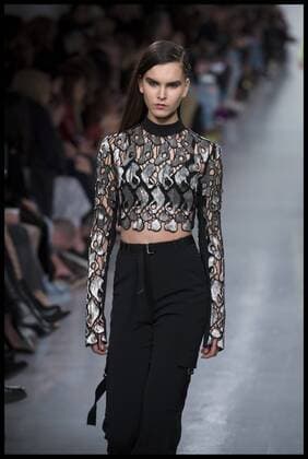 . 19 02 2017. London, United Kingdom. Models walk the catwalk at the David Koma show on day 3 of London Fashion Week 2017 at 180 The Strand, London, UK.  xBenxStevensx xi-Imagesx IIM-14435-0026