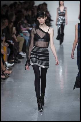 . 19 02 2017. London, United Kingdom. Models walk the catwalk at the David Koma show on day 3 of London Fashion Week 2017 at 180 The Strand, London, UK.  xBenxStevensx xi-Imagesx IIM-14435-0030