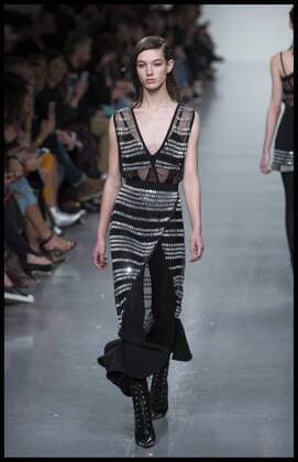. 19 02 2017. London, United Kingdom. Models walk the catwalk at the David Koma show on day 3 of London Fashion Week 2017 at 180 The Strand, London, UK.  xBenxStevensx xi-Imagesx IIM-14435-0031