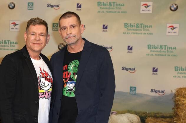 Peter Plate und Ulf Leo Sommer bei der Bibi und Tina- Tohuwabohu Total Film Premiere am 19.02.2017 in Berlin Bibi und Tina- Tohuwabohu Total Filmpremiere in Berlin, 2017 