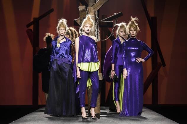 Madrid Fashion Week - Ulises Merida Modenschau Models bei der Ulises Merida Fashion Show auf der Mercedes-Benz Fashion Week Madrid Autumn Winter 2017. Madrid, 19.02.2017 Ulises Merida Models  Foto:xDyDxFotografosx xFuturexImage