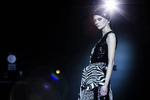 Model bei der Malne Fashion Show auf der Mercedes-Benz Fashion Week Madrid Autumn Winter 2017. Madrid, 19.02.2017 Malne Model  Foto:xDyDxFotografosx xFuturexImage