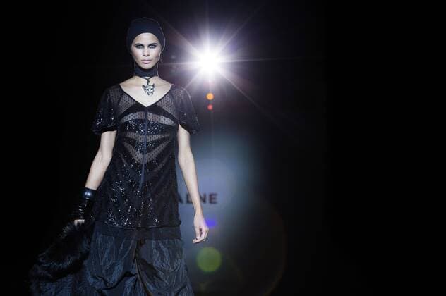 Model bei der Malne Fashion Show auf der Mercedes-Benz Fashion Week Madrid Autumn Winter 2017. Madrid, 19.02.2017 Malne Model  Foto:xDyDxFotografosx xFuturexImage