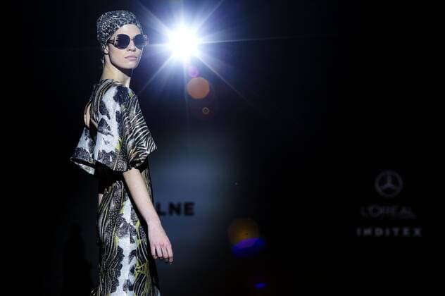 Model bei der Malne Fashion Show auf der Mercedes-Benz Fashion Week Madrid Autumn Winter 2017. Madrid, 19.02.2017 Malne Model  Foto:xDyDxFotografosx xFuturexImage