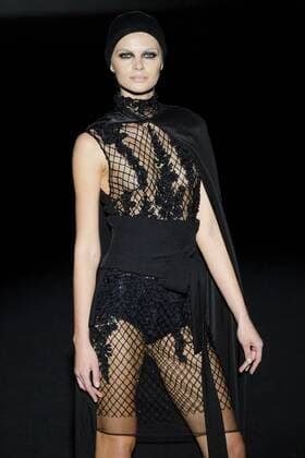 February 19, 2017 - Madrid, Spain - A model walks the runway at the MALNE show during the Mercedes-Benz Madrid Fashion Week Autumn Winter 2017 2018 at IFEMA on February 19, 2017 in Madrid, Spain Madrid Spain  - ZUMAn230 20170219_zaa_n230_389 Copyright: xOscarxGonzalezx