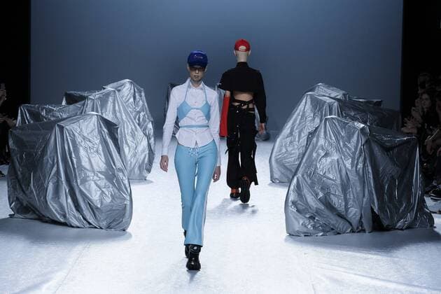 February 19, 2017 - Madrid, Spain - Models walk the runway at the MARIA KE FISHERMAN show during the Mercedes-Benz Madrid Fashion Week Autumn Winter 2017 2018 at IFEMA on February 19, 2017 in Madrid, Spain Madrid Spain  - ZUMAn230 20170219_zaa_n230_502 Copyright: xOscarxGonzalezx