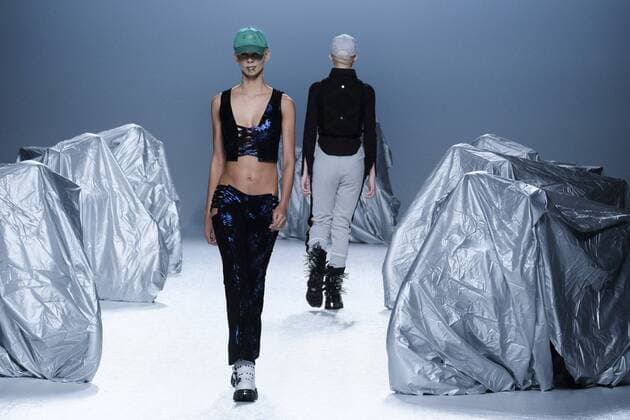February 19, 2017 - Madrid, Spain - Models walk the runway at the MARIA KE FISHERMAN show during the Mercedes-Benz Madrid Fashion Week Autumn Winter 2017 2018 at IFEMA on February 19, 2017 in Madrid, Spain Madrid Spain  - ZUMAn230 20170219_zaa_n230_503 Copyright: xOscarxGonzalezx