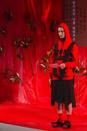 London, UK. 19 February 2017. Haluminous presentation at Fashion Scout during London Fashion Week. Haluminous, Fashion Scout, London Fashion Week, London, UK 