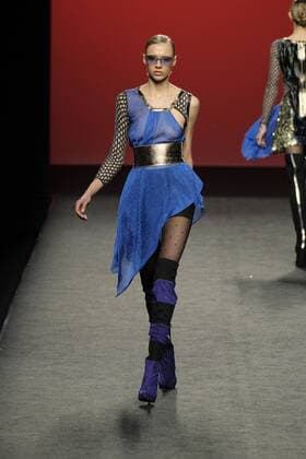 February 19, 2017 - Madrid, Spain - A model walks the runway at the Custo Barcelona show during the Mercedes-Benz Madrid Fashion Week Autumn Winter 2017 at Ifema on February 19, 2017 in Madrid, Spain Madrid Spain  - ZUMAn230 20170219_zaa_n230_860 Copyright: xOscarxGonzalezx