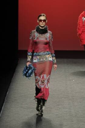 February 19, 2017 - Madrid, Spain - A model walks the runway at the Custo Barcelona show during the Mercedes-Benz Madrid Fashion Week Autumn Winter 2017 at Ifema on February 19, 2017 in Madrid, Spain Madrid Spain  - ZUMAn230 20170219_zaa_n230_866 Copyright: xOscarxGonzalezx