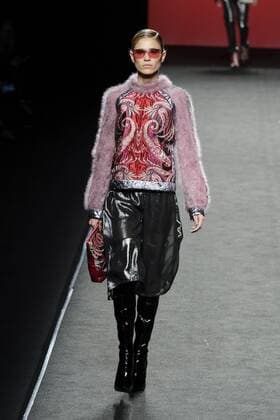 February 19, 2017 - Madrid, Spain - Model Carla Pereira walks the runway at the Custo Barcelona show during the Mercedes-Benz Madrid Fashion Week Autumn Winter 2017 at Ifema on February 19, 2017 in Madrid, Spain. Madrid Spain  - ZUMAn230 20170219_zaa_n230_877 Copyright: xOscarxGonzalezx
