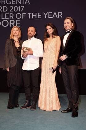 Elena Chukhman, Andrei Chukhman, Shermine Shahrivar und Marc Czemper bei der Verleihung des Inhorgenta Award 2017 im Postpalast. München, 19.02.2017 Foto:xP.xSchönbergerx xFuturexImage