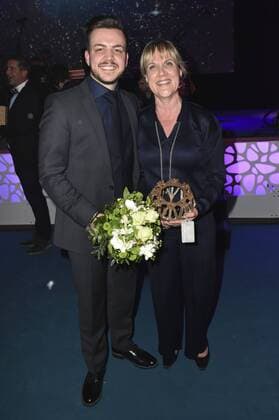 Isabelle Mössner mit Sohn Alexandre bei der Verleihung des Inhorgenta Award 2017 im Postpalast. München, 19.02.2017 Foto:xP.xSchönbergerx xFuturexImage