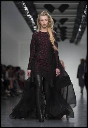. 20 02 2017. London, United Kingdom. Models walk the catwalk at the Antonio Berardi show on day 4 of London Fashion Week 2017 at 180 The Strand, London, UK.  xBenxStevensx xi-Imagesx IIM-14439-0003