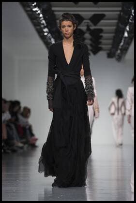 . 20 02 2017. London, United Kingdom. Models walk the catwalk at the Antonio Berardi show on day 4 of London Fashion Week 2017 at 180 The Strand, London, UK.  xBenxStevensx xi-Imagesx IIM-14439-0012