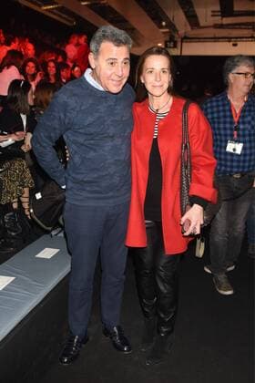 Blanca Martinez de Irujo y Angel Schlesser en el front row del Desfile de Alvarno en la Mercedes Benz Fashion Week Madrid 2017. 588 Diego Puerta Cordon Press Blanca Martinez de Irujo and Angel Schlesser at the front row of Alvarno fashion show at Mercedes Benz Fashion Week Madrid 2017. Cordon Press  DiegoxPuerta
