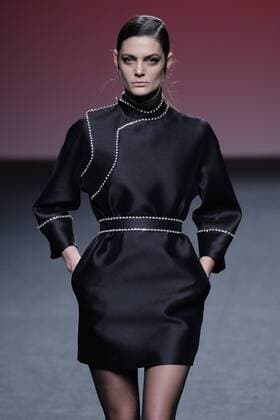 February 20, 2017 - Madrid, Spain - A model walks the runway at the THE 2ND SKIN CO show during the Mercedes-Benz Madrid Fashion Week Autumn Winter 2017 2018 at IFEMA on February 20, 2017 in Madrid, Spain Madrid Spain  - ZUMAn230 20170220_zaa_n230_104 Copyright: xOscarxGonzalezx