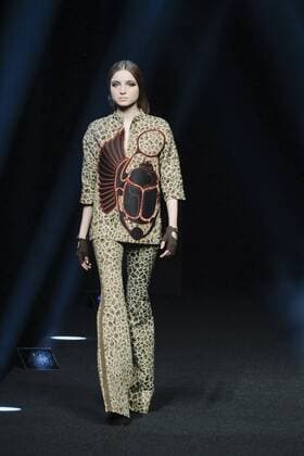 February 20, 2017 - Madrid, Spain - A model walks the runway at the ALVARNO show during the Mercedes-Benz Madrid Fashion Week Autumn Winter 2017 2018 at IFEMA on February 20, 2017 in Madrid, Spain Madrid Spain  - ZUMAn230 20170220_zaa_n230_091 Copyright: xOscarxGonzalezx