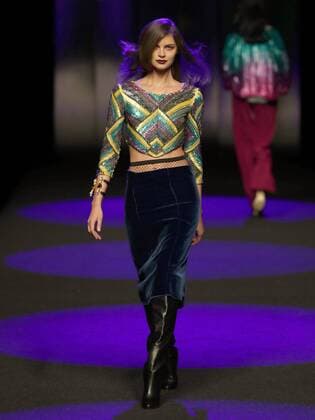 A model takes to the catwalk with the desings for the 2017 2018 fall-winter collection s creation by Esther Noriega during a fashion show held as part of Mercedes Benz Fashion Week in Madrid, Spain, 20 February 2017. The Mercedes-Benz Fashion Week Madrid runs from 16 to 21 February. Mercedes Benz Fashion Week Madrid !ACHTUNG: NUR REDAKTIONELLE NUTZUNG!  Copyright: xJJxGUILLENx 20170220-636232217730853763