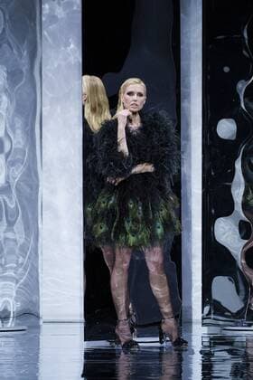 February 20, 2017 - Madrid, Spain - Model Judith Masco walks the runway at the DUYOS show during the Mercedes-Benz Madrid Fashion Week Autumn Winter 2017 2018 at IFEMA on February 20, 2017 in Madrid, Spain Madrid Spain  - ZUMAn230 20170220_zaa_n230_171 Copyright: xOscarxGonzalezx