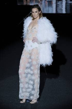 February 20, 2017 - Madrid, Spain - Model Madeleine HjoÂ¶rt walks the runway at the DUYOS show during the Mercedes-Benz Madrid Fashion Week Autumn Winter 2017 2018 at IFEMA on February 20, 2017 in Madrid, Spain Madrid Spain  - ZUMAn230 20170220_zaa_n230_147 Copyright: xOscarxGonzalezx