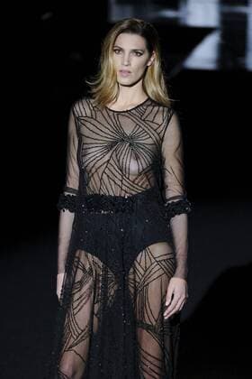 February 20, 2017 - Madrid, Spain - Model Laura Sanchez walks the runway at the DUYOS show during the Mercedes-Benz Madrid Fashion Week Autumn Winter 2017 2018 at IFEMA on February 20, 2017 in Madrid, Spain Madrid Spain  - ZUMAn230 20170220_zaa_n230_153 Copyright: xOscarxGonzalezx