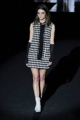 February 20, 2017 - Madrid, Spain - Model Marina Perez walks the runway at the DUYOS show during the Mercedes-Benz Madrid Fashion Week Autumn Winter 2017 2018 at IFEMA on February 20, 2017 in Madrid, Spain Madrid Spain  - ZUMAn230 20170220_zaa_n230_156 Copyright: xOscarxGonzalezx