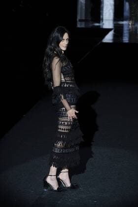 February 20, 2017 - Madrid, Spain - Model Helena Barquilla walks the runway at the DUYOS show during the Mercedes-Benz Madrid Fashion Week Autumn Winter 2017 2018 at IFEMA on February 20, 2017 in Madrid, Spain Madrid Spain  - ZUMAn230 20170220_zaa_n230_164 Copyright: xOscarxGonzalezx
