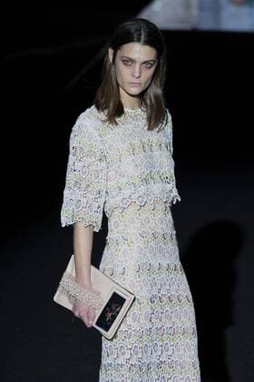 February 20, 2017 - Madrid, Spain - A model walks the runway at the DUYOS show during the Mercedes-Benz Madrid Fashion Week Autumn Winter 2017 2018 at IFEMA on February 20, 2017 in Madrid, Spain Madrid Spain  - ZUMAn230 20170220_zaa_n230_179 Copyright: xOscarxGonzalezx