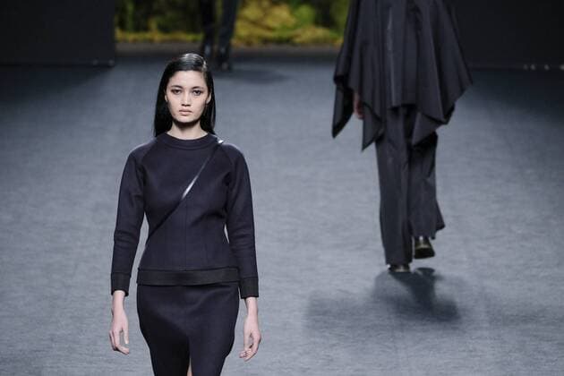 February 20, 2017 - Madrid, Spain - A model walks the runway at the OLIVA show during the Mercedes-Benz Madrid Fashion Week Autumn Winter 2017 2018 at IFEMA on February 20, 2017 in Madrid, Spain Madrid Spain  - ZUMAn230 20170220_zaa_n230_200 Copyright: xOscarxGonzalezx