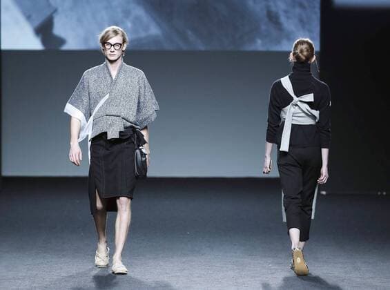 Models take to the catwalk with creations of the Fall Winter 2017 collection by the label Threeones at the Mercedes-Benz Fashion Week Madrid (MBFWM) held at the IFEMA Congress and Events center in Madrid, 21 February 2017. THE MBFWM runs from 16 to 21 February. MADRID FASHION WEEK !ACHTUNG: NUR REDAKTIONELLE NUTZUNG!  Copyright: xZipix 20170221-636232807840450011