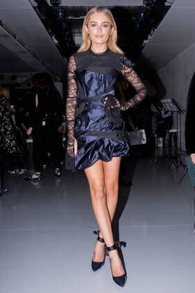 Chloe Lloyd attends the Emilio De La Morena catwalk show at BFC Showspace in London on Day 5 of London Fashion Week. FEBRUARY 21st 2017  GBLx17384
