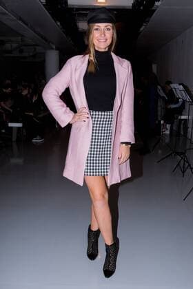 Sarah Ann Macklin attends the Emilio De La Morena catwalk show at BFC Showspace in London on Day 5 of London Fashion Week. FEBRUARY 21st 2017  GBLx17384