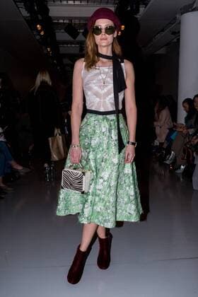 Charlotte de Carle attends the Emilio De La Morena catwalk show at BFC Showspace in London on Day 5 of London Fashion Week. FEBRUARY 21st 2017  GBLx17384
