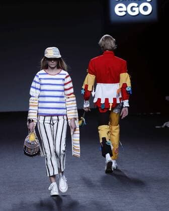 Models take to the catwalk with creations of the Fall Winter 2017 collection by the label Outsiders Division at the Mercedes-Benz Fashion Week Madrid (MBFWM) held at the IFEMA Congress and Events center in Madrid, 21 February 2017. THE MBFWM runs from 16 to 21 February. MADRID FASHION WEEK !ACHTUNG: NUR REDAKTIONELLE NUTZUNG!  Copyright: xZipix 20170221-636232874011419258