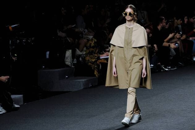 February 21, 2017 - Madrid, Spain - A model walks the runway at the EXISTENCE RESEARCH PROGRAM show during the EGO Mercedes-Benz Madrid Fashion Week Autumn Winter 2017 2018 at IFEMA on February 21, 2017 in Madrid, Spain Madrid Spain  - ZUMAn230 20170221_zaa_n230_143 Copyright: xOscarxGonzalezx