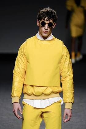 February 21, 2017 - Madrid, Spain - A model walks the runway at the EXISTENCE RESEARCH PROGRAM show during the EGO Mercedes-Benz Madrid Fashion Week Autumn Winter 2017 2018 at IFEMA on February 21, 2017 in Madrid, Spain Madrid Spain  - ZUMAn230 20170221_zaa_n230_125 Copyright: xOscarxGonzalezx