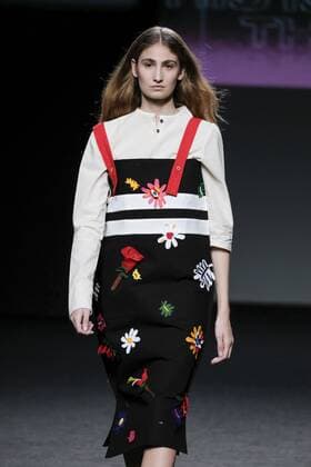 February 21, 2017 - Madrid, Spain - A model walks the runway at the OUTSIDERS DIVISION show during the EGO Mercedes-Benz Madrid Fashion Week Autumn Winter 2017 2018 at IFEMA on February 21, 2017 in Madrid, Spain Madrid Spain  - ZUMAn230 20170221_zaa_n230_197 Copyright: xOscarxGonzalezx