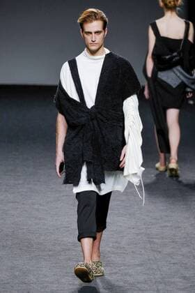 February 21, 2017 - Madrid, Spain - A model walks the runway at the THREEONES show during the EGO Mercedes-Benz Madrid Fashion Week Autumn Winter 2017 2018 at IFEMA on February 21, 2017 in Madrid, Spain Madrid Spain  - ZUMAn230 20170221_zaa_n230_135 Copyright: xOscarxGonzalezx