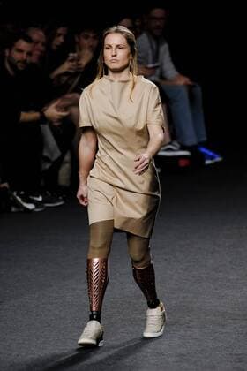February 21, 2017 - Madrid, Spain - A model walks the runway at the EXISTENCE RESEARCH PROGRAM show during the EGO Mercedes-Benz Madrid Fashion Week Autumn Winter 2017 2018 at IFEMA on February 21, 2017 in Madrid, Spain Madrid Spain  - ZUMAn230 20170221_zaa_n230_154 Copyright: xOscarxGonzalezx