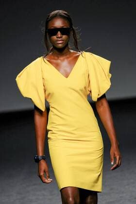 February 21, 2017 - Madrid, Spain - A model walks the runway at the EXISTENCE RESEARCH PROGRAM show during the EGO Mercedes-Benz Madrid Fashion Week Autumn Winter 2017 2018 at IFEMA on February 21, 2017 in Madrid, Spain Madrid Spain  - ZUMAn230 20170221_zaa_n230_133 Copyright: xOscarxGonzalezx